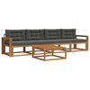 vidaXL Outdoor-Sofagarnitur mit Kissen 5 pcs Natur und Anthrazit