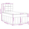 vidaXL Boxspringbett mit Matratze Dunkelbraun 120x200 cm Stoff