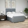 vidaXL Boxspringbett mit Matratze Hellgrau 140x200 cm Stoff