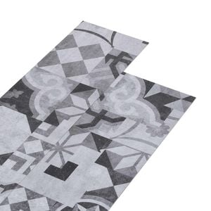 vidaXL Selbstklebende Bodenbelagsdiele Graues Muster 4,46 m&sup2; 32 Stk.