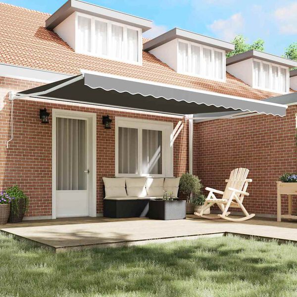 vidaXL Markise Weiß 5 x 3 m Metall