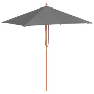 vidaXL Sonnenschirm mit Holz-Mast 150x200 cm Anthrazit