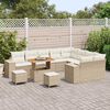 vidaXL Garten-Sofa-Set mit Kissen mit Speicher 12 pcs Beige und Creme