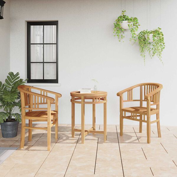 vidaXL Stuhl 2 pcs Braun 63 x 58 x 89 cm Massivholz Teak