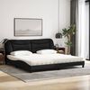 vidaXL Bett mit Matratze "Hvar" Schwarz 200x200 cm Stoff