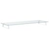 vidaXL Monitorst&auml;nder Wei&szlig; 100x35x8 cm Hartglas und Metall