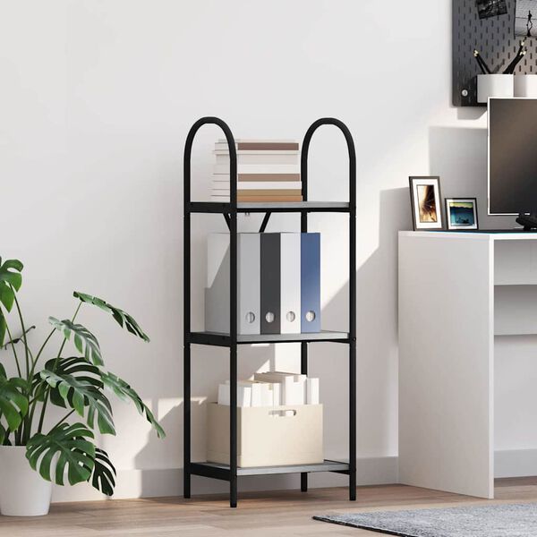 vidaXL B&uuml;cherregal Graues Sonoma 40 x 30 x 109 cm Holzwerkstoff