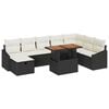 vidaXL Gartensofa-set 9 stk. Schwarz Poly-Rattan