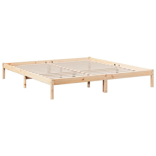 vidaXL Massivholzbett Extra Lang ohne Matratze 200x210 cm Kiefernholz