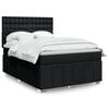 vidaXL Boxspringbett mit Matratze Schwarz 140x200 cm Stoff