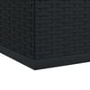 vidaXL Garten-Kissenbox PE Rattan 291x100,5x104 cm Schwarz