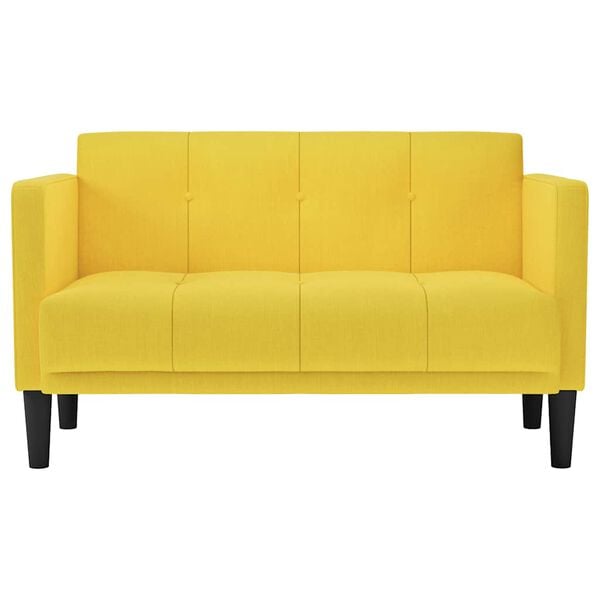 vidaXL Zweisitzer-Sofa Gelb 111 cm Stoff