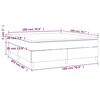 vidaXL Boxspringbett mit Matratze Dunkelblau 180x200 cm Samt