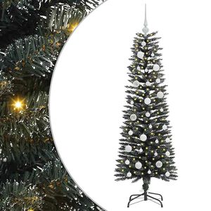 vidaXL K&uuml;nstlicher Weihnachtsbaum mit 150 LEDs mit St&auml;nder Gr&uuml;n 120 cm