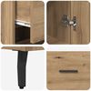 vidaXL Highboard Artisan-Eiche 34,5 x 34 x 180 cm Holzwerkstoff