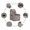 vidaXL Relaxsessel mit Aufstehhilfe Taupe Stoff