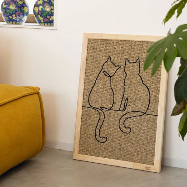 Designed by Lotte Katze Kratzbrett Poezels 70x50x2 cm Holz