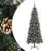 vidaXL K&uuml;nstlicher Weihnachtsbaum Gr&uuml;n 210 cm PVC, Plastik und Stahl