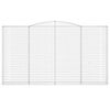 vidaXL Gabionen mit Hochbogen 9 Stk. 400x30x220/240cm Verzinktes Eisen