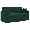 vidaXL Sofa 2 pcs Dunkelgr&uuml;n