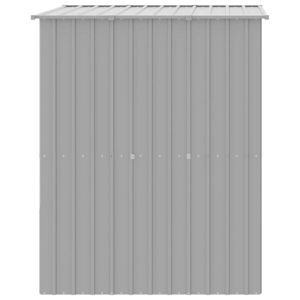 vidaXL Hundeh&uuml;tte mit Dach Hellgrau 165x153x181 cm Verzinkter Stahl