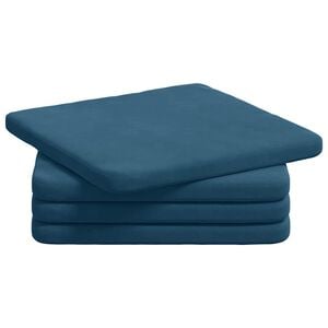 vidaXL Sitzkissen 4 stk. Samt Blau 40 x 40 x 3 cm