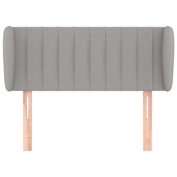 vidaXL Kopfteil mit Ohren Hellgrau 103x23x78/88 cm Stoff