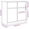 vidaXL Sideboard mit Schublade R&auml;uchereiche 80x34x76 cm Holzwerkstoff