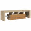 vidaXL TV-Schrank mit LED-Beleuchtung Sonoma-Eiche 140x36,5x40 cm