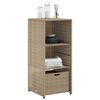 vidaXL Gartenschrank Beige 50x55x115 cm Poly Rattan
