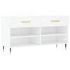 vidaXL Schuhbank Wei&szlig; 102x35x55 cm Holzwerkstoff