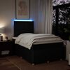 vidaXL Boxspringbett mit Matratze Schwarz 120x200 cm Stoff