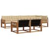 vidaXL Outdoor-Sofagarnitur 7 stk. Natur und Beige