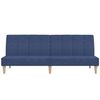 vidaXL Schlafsofa 2-Sitzer mit Hocker Blau Stoff