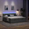 vidaXL Ottoman-Bett mit Matratzen &amp; LEDs Dunkelgrau 160x200 cm Stoff