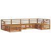 vidaXL Outdoor-Sofagarnitur 6 pcs Natur