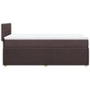 vidaXL Boxspringbett mit Matratze Dunkelbraun 100x200 cm Stoff