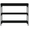 vidaXL Konsolentisch mit Ablagen Schwarz 100x30x80 cm