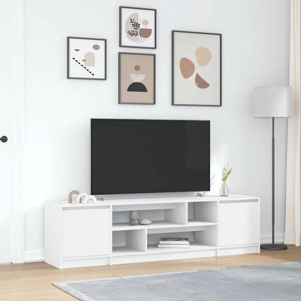vidaXL TV-Schrank Wei&szlig; 188,5x41x50 cm Holzwerkstoff