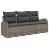vidaXL Gartensofa-set Grau Poly-Rattan