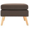 vidaXL Fußhocker Braun Stoff