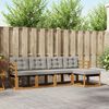 vidaXL Outdoor-Sofagarnitur mit Kissen 5 pcs Nat&uuml;rlich und Hellgrau
