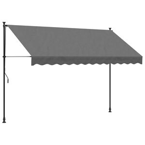 vidaXL Markise Einziehbar Anthrazit 300x150 cm Stoff und Stahl