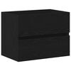 vidaXL Waschbeckenunterschrank Schwarz Eichen-Optik 60 x 39 x 62 cm