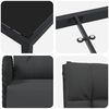 vidaXL Garten Essgruppe mit Kissen 7 pcs Schwarz Poly-Rattan