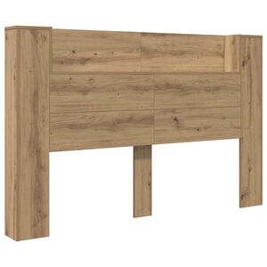 vidaXL Kopfteil-Schrank mit LED Artisan-Eiche Holzwerkstoff