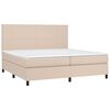 vidaXL Boxspringbett Matratze Cappuccino-Braun 200x200cm Kunstleder