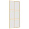 vidaXL Schiebet&uuml;r Golden 90x205 cm Matt ESG-Glas und Aluminium