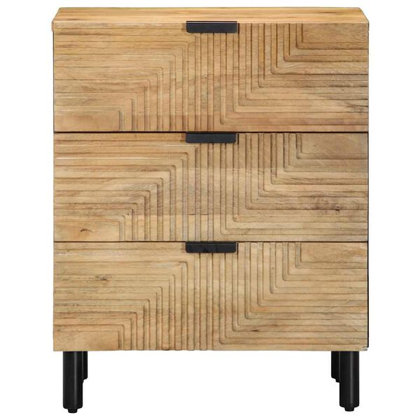 vidaXL Nachttisch Braun 50x33x60 cm Massivholz Mango