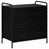 vidaXL Schubladenschrank Schwarz Eichen-Optik 70 x 39,5 x 71 cm